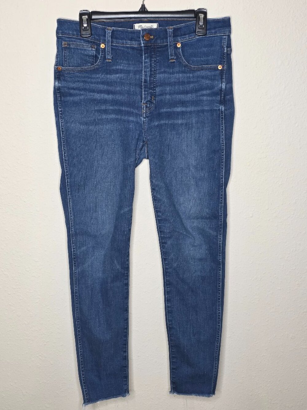 Madewell 9" High Rise Skinny Unhemmed Denim Women's Jeans, Size 31
